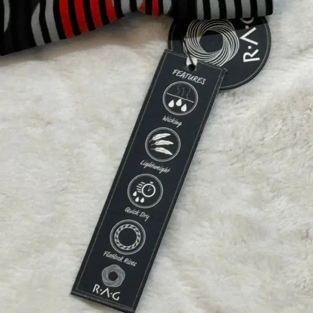 NWT RAG red, black, and gray camouflage pattern leggings size medium - Picture 3 of 5